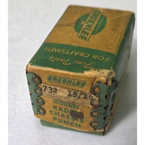 Vintage Greenlee Radio Chassis Punch Round 15/16 READ